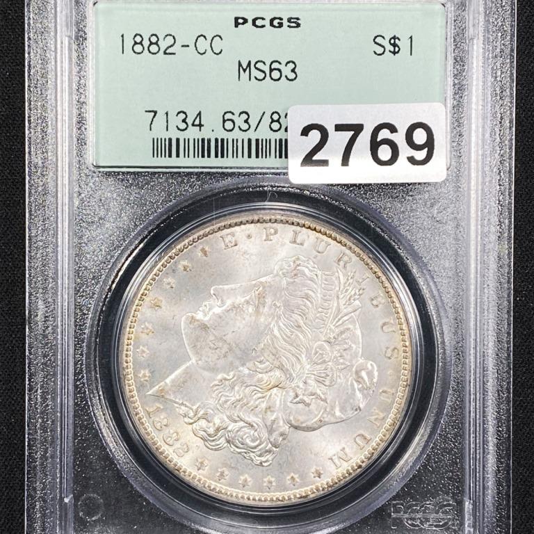 1882-CC Morgan Silver Dollar PCGS - MS63 (1 of 2)