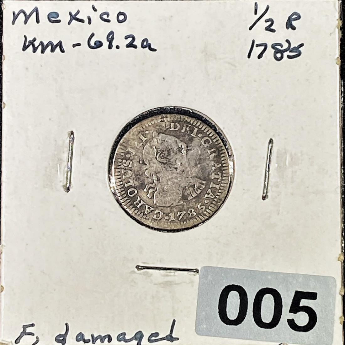 1785 Mexico 1/2R LIGHTLY CIRCULATED (1 of 2)