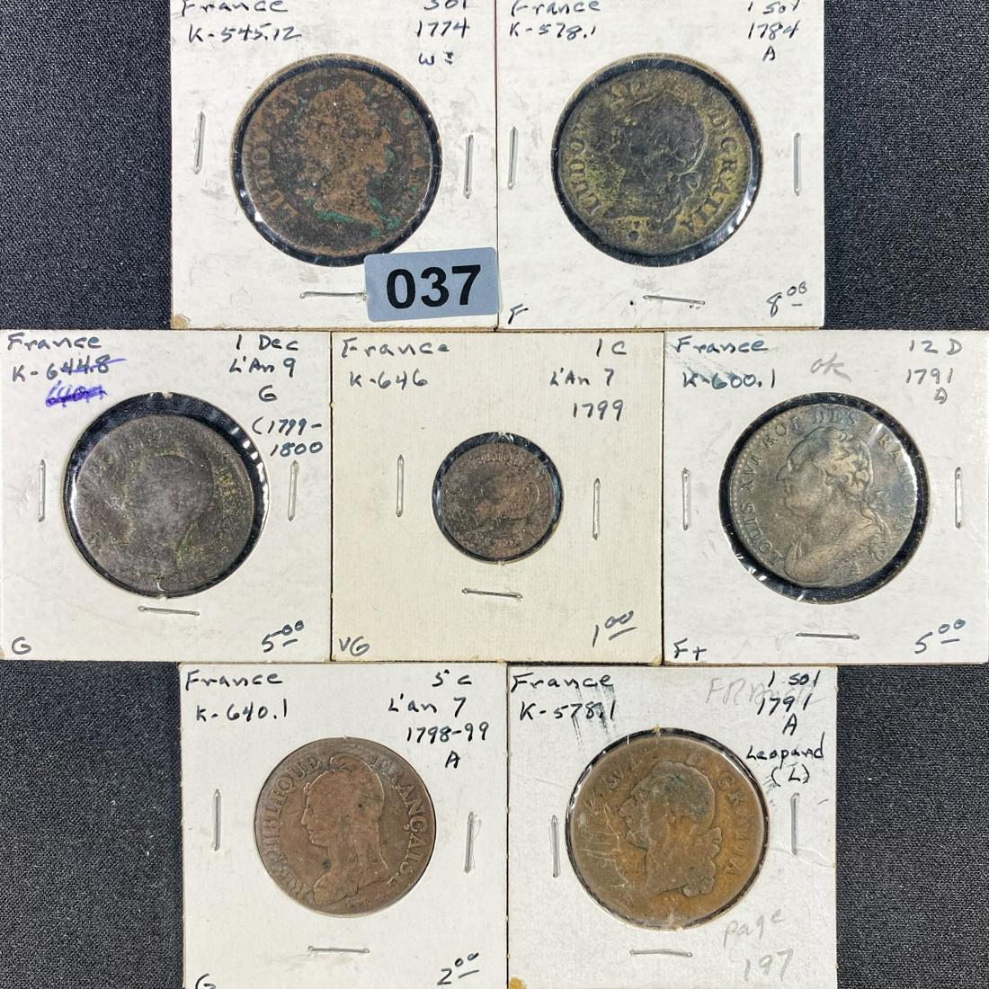 7 Misc French Coins NICELY CIRCULATED (1 of 2)