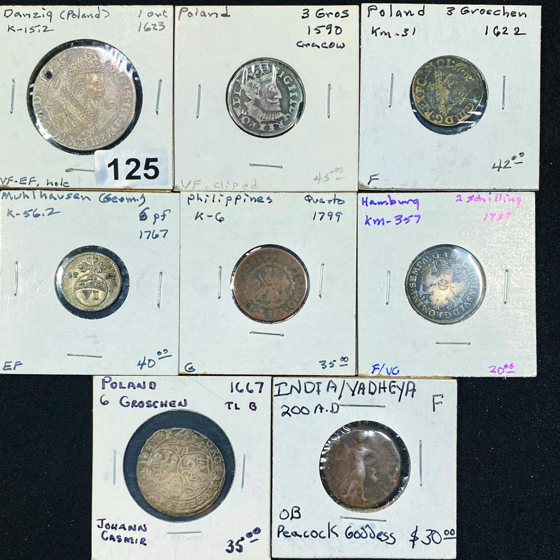 8 Misc Foreign Coins CLOSELY UNCIRCULATED (1 of 2)