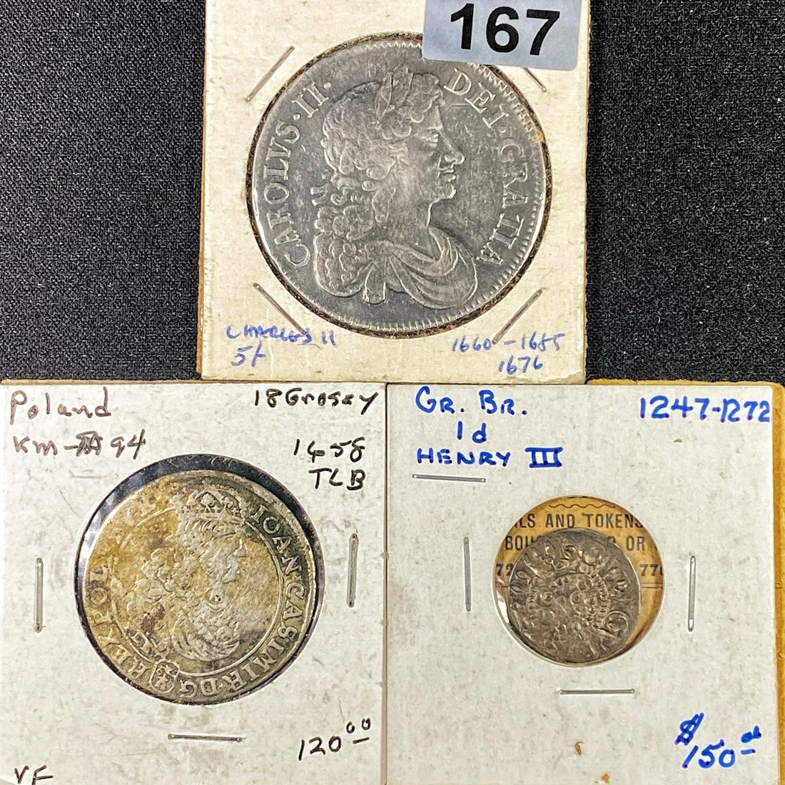 Misc Middle Age Coins, x3 CLOSELY UNCIRCULATED (1 of 2)