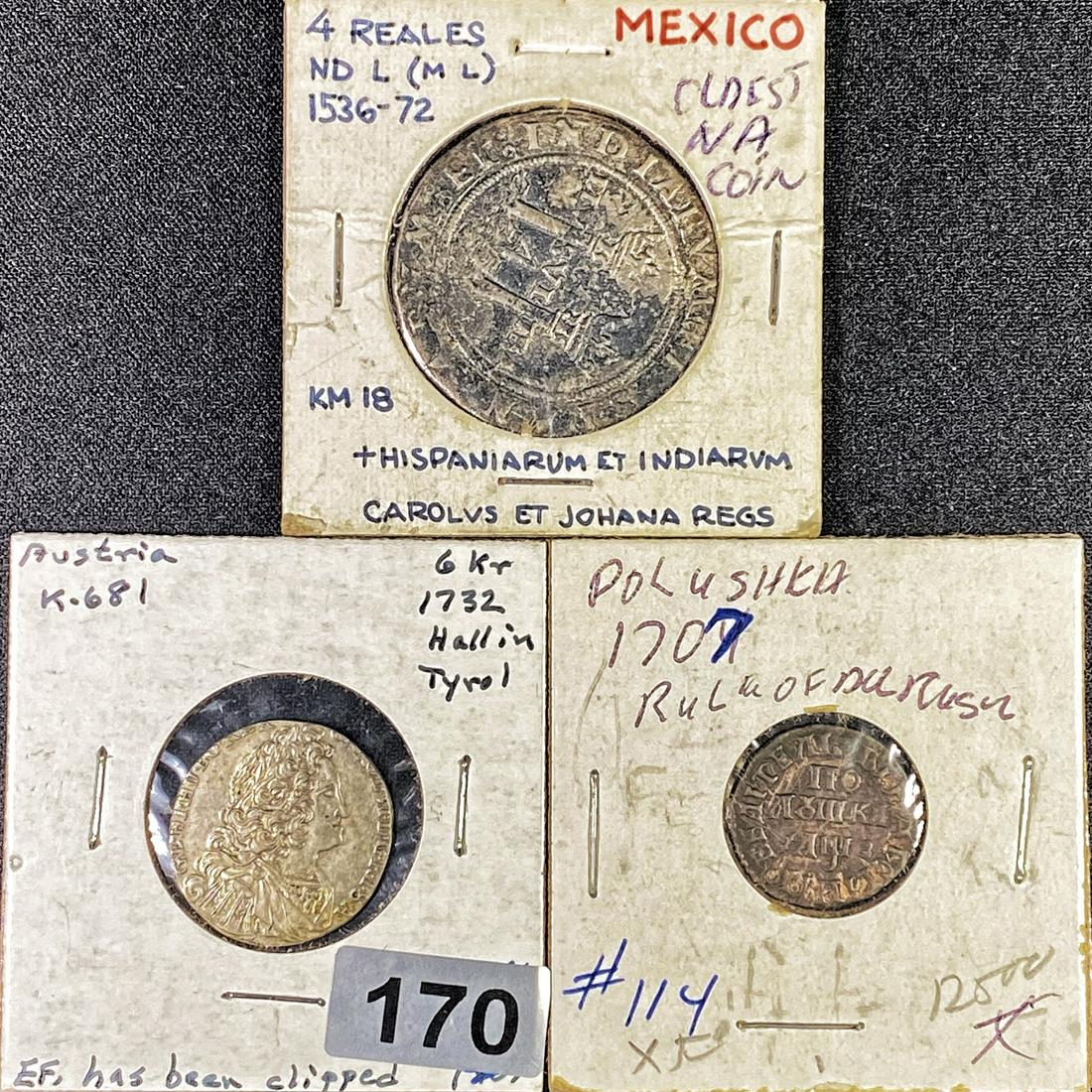 Misc Foreign Coins, x3 NEARLY UNCIRCULATED (1 of 2)