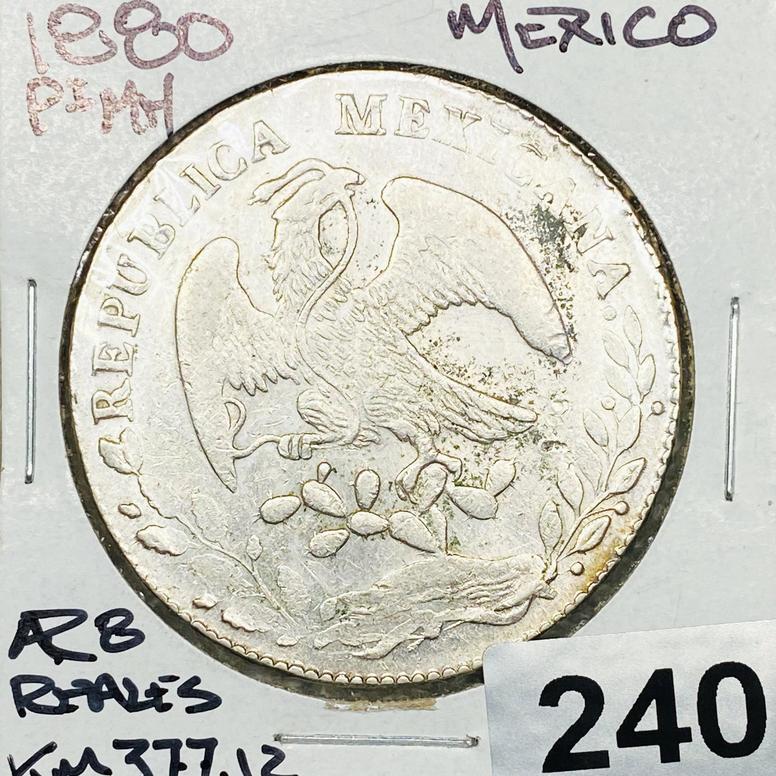 1880 Mexico 8 Reales CLOSELY UNCIRCULATED (1 of 2)