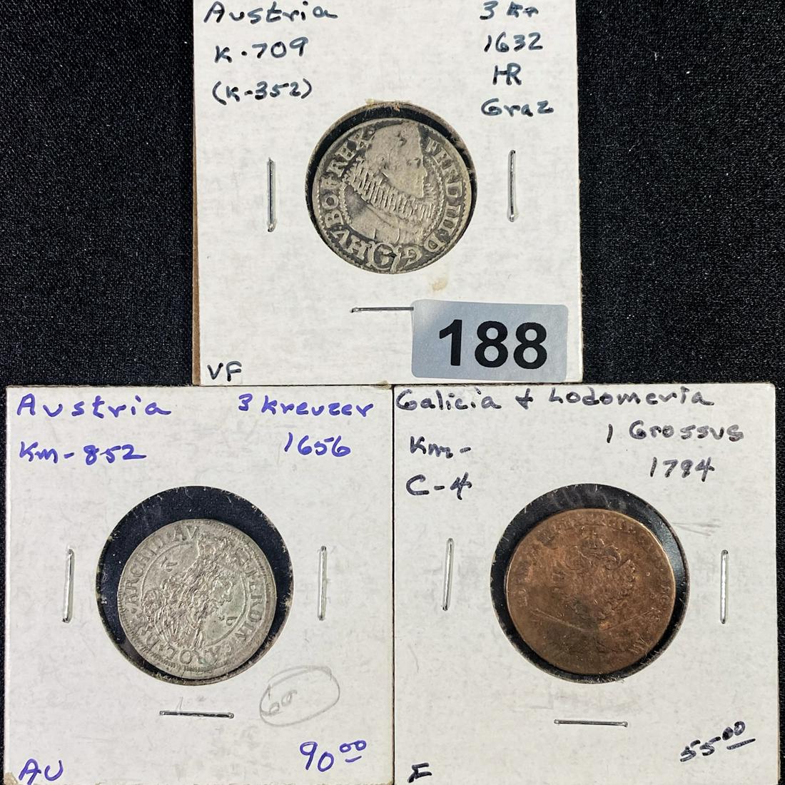 Misc Middle Age Coins, x3 LIGHTLY CIRCULATED (1 of 2)