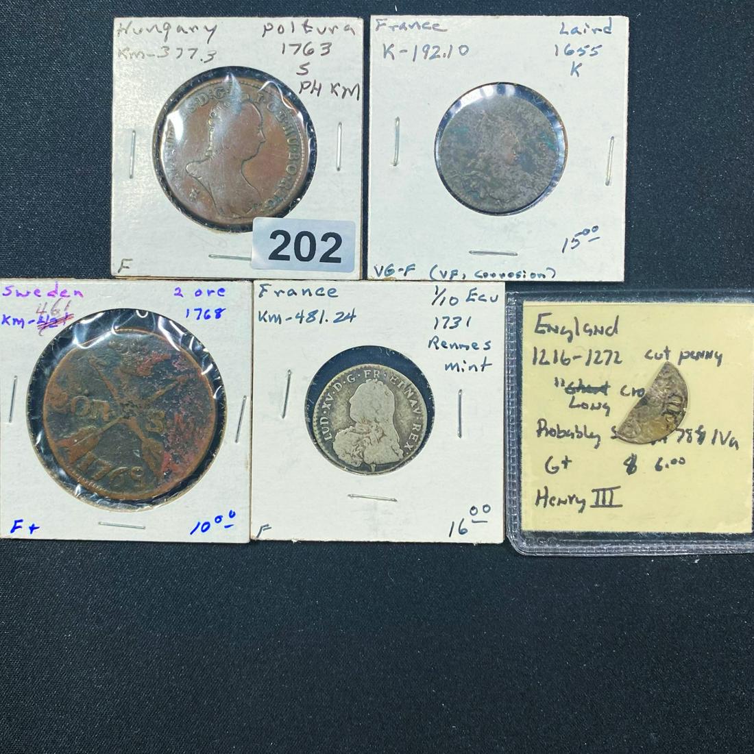 Misc Foreign Coins, x5 NICELY CIRCULATED (1 of 2)