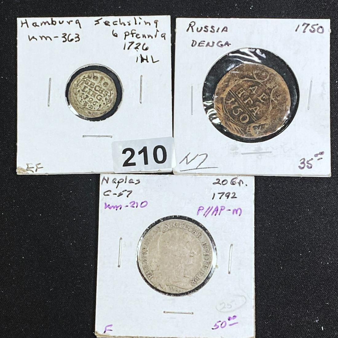 Misc Foreign Coins, x3 CLOSELY UNCIRCULATED (1 of 2)