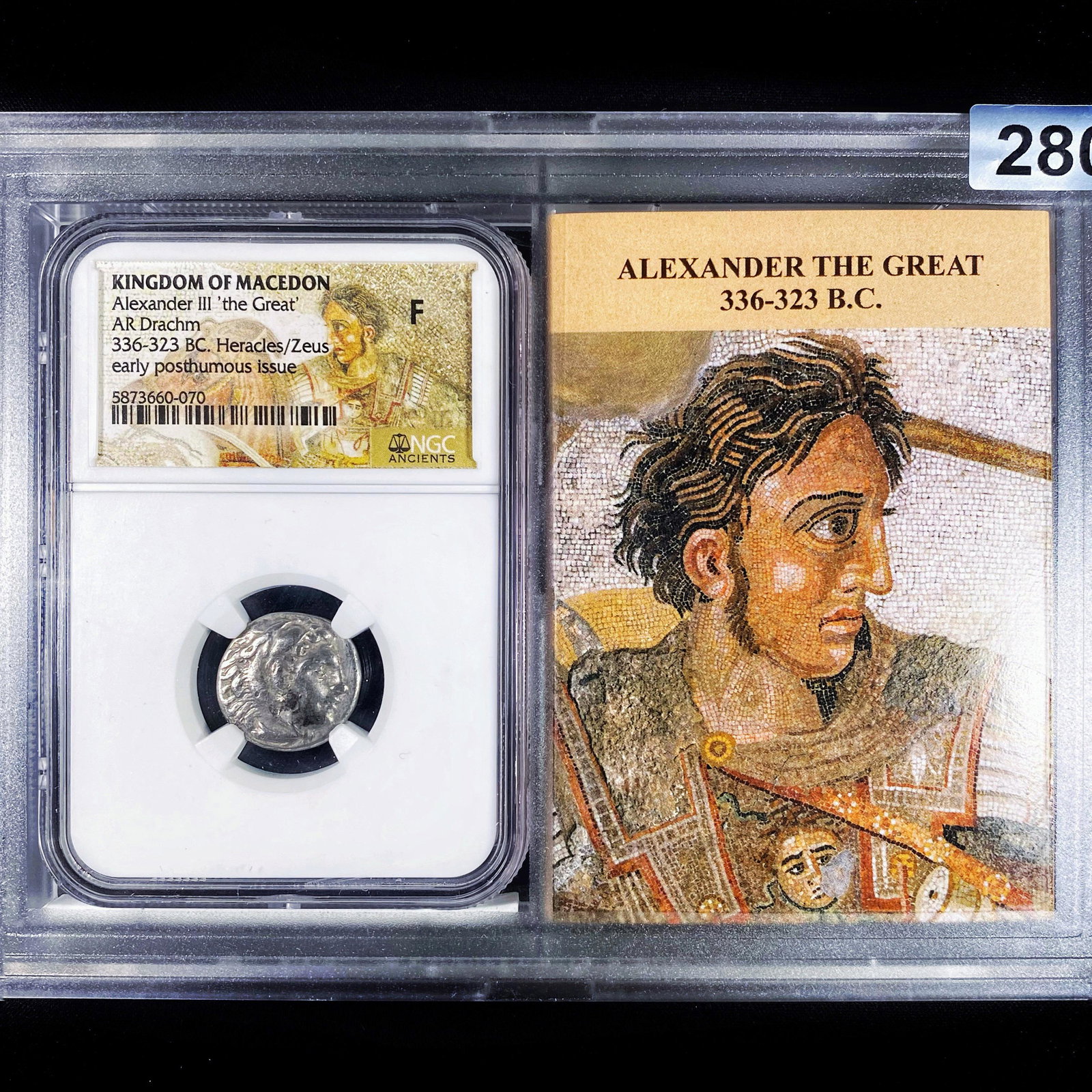 336-323 BC Alexander the Great AR Drachm NGC - F (1 of 4)