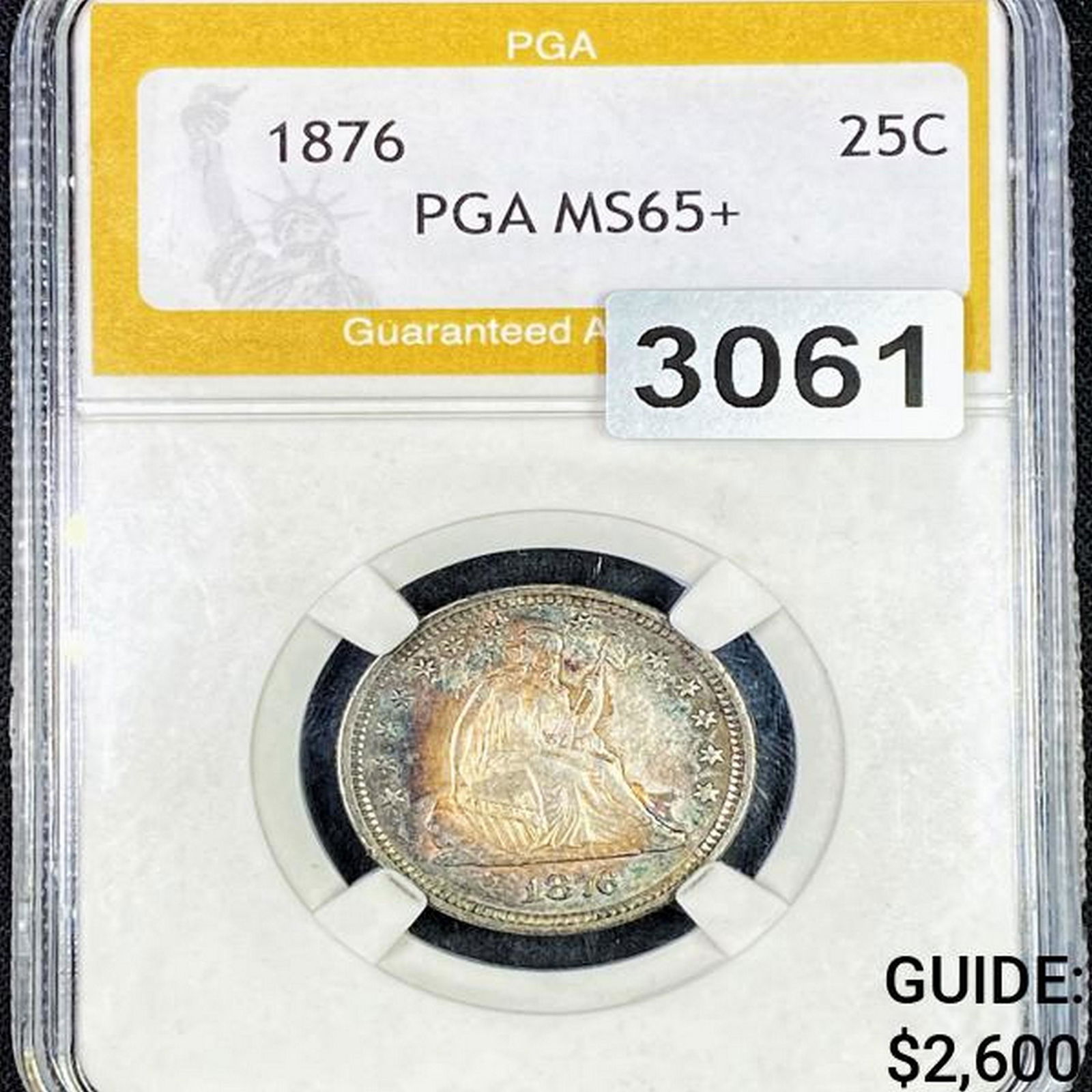 1876 Seated Liberty Quarter PGA - MS65+ (1 of 2)
