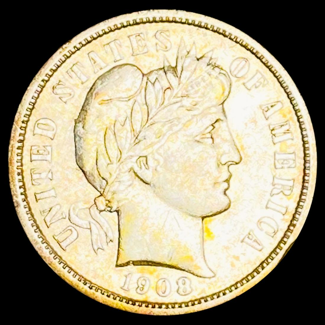 1908 Barber Dime NEARLY UNCIRCULATED (1 of 2)