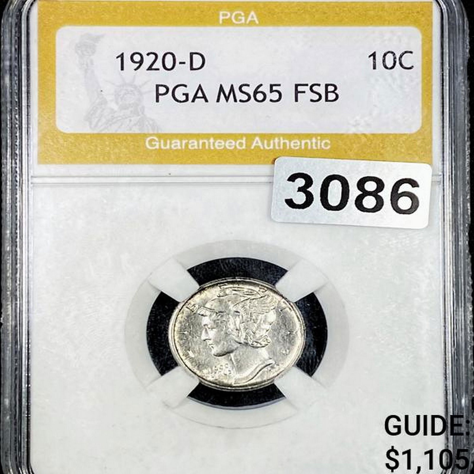 1920-D Mercury Dime PGA - MS65FSB (1 of 2)