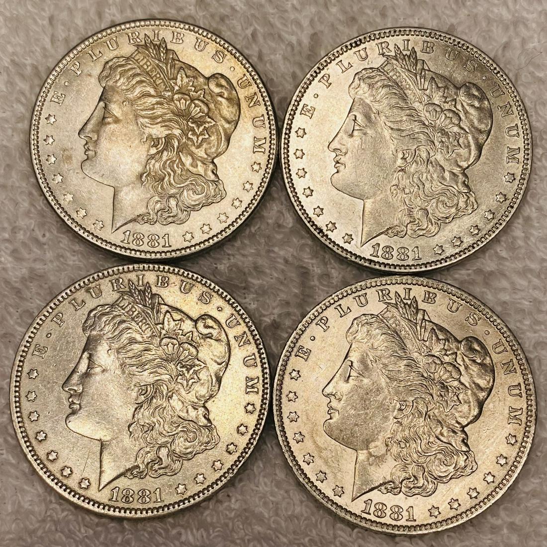 4 Morgan Silver Dollars UNCIRCULATED (1 of 2)