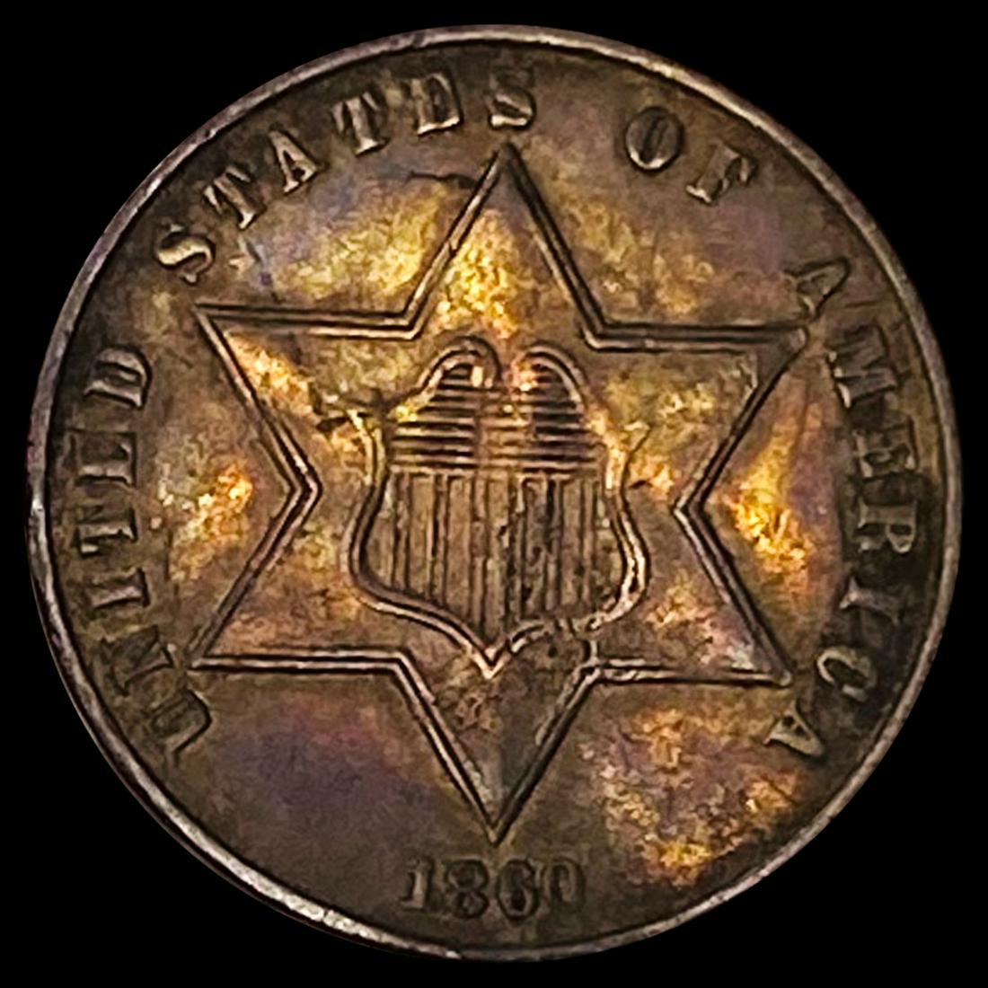 1860 Silver Three Cent UNCIRCULATED (1 of 2)