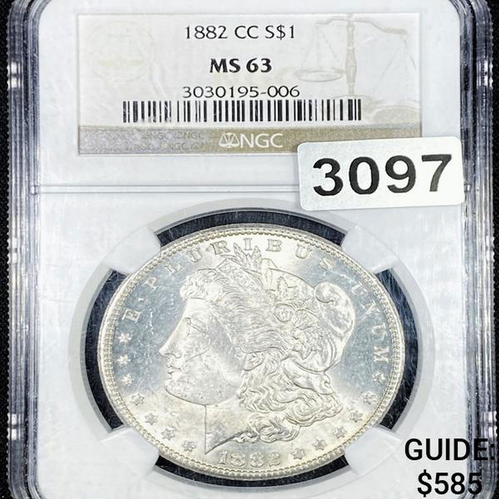 1882-CC Morgan Silver Dollar NGC - MS63 (1 of 2)