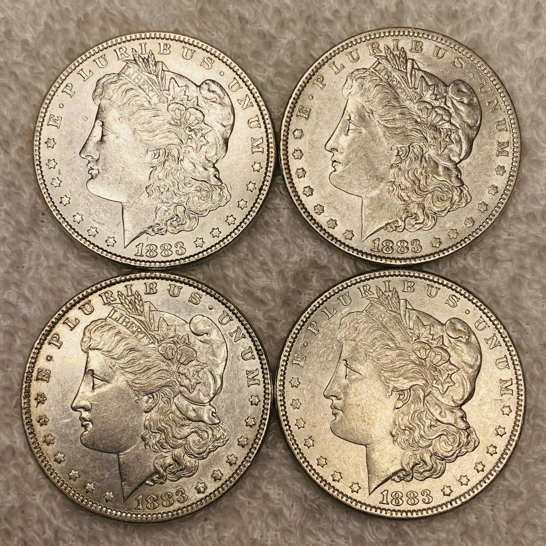 4 Morgan Silver Dollars UNCIRCULATED (1 of 2)