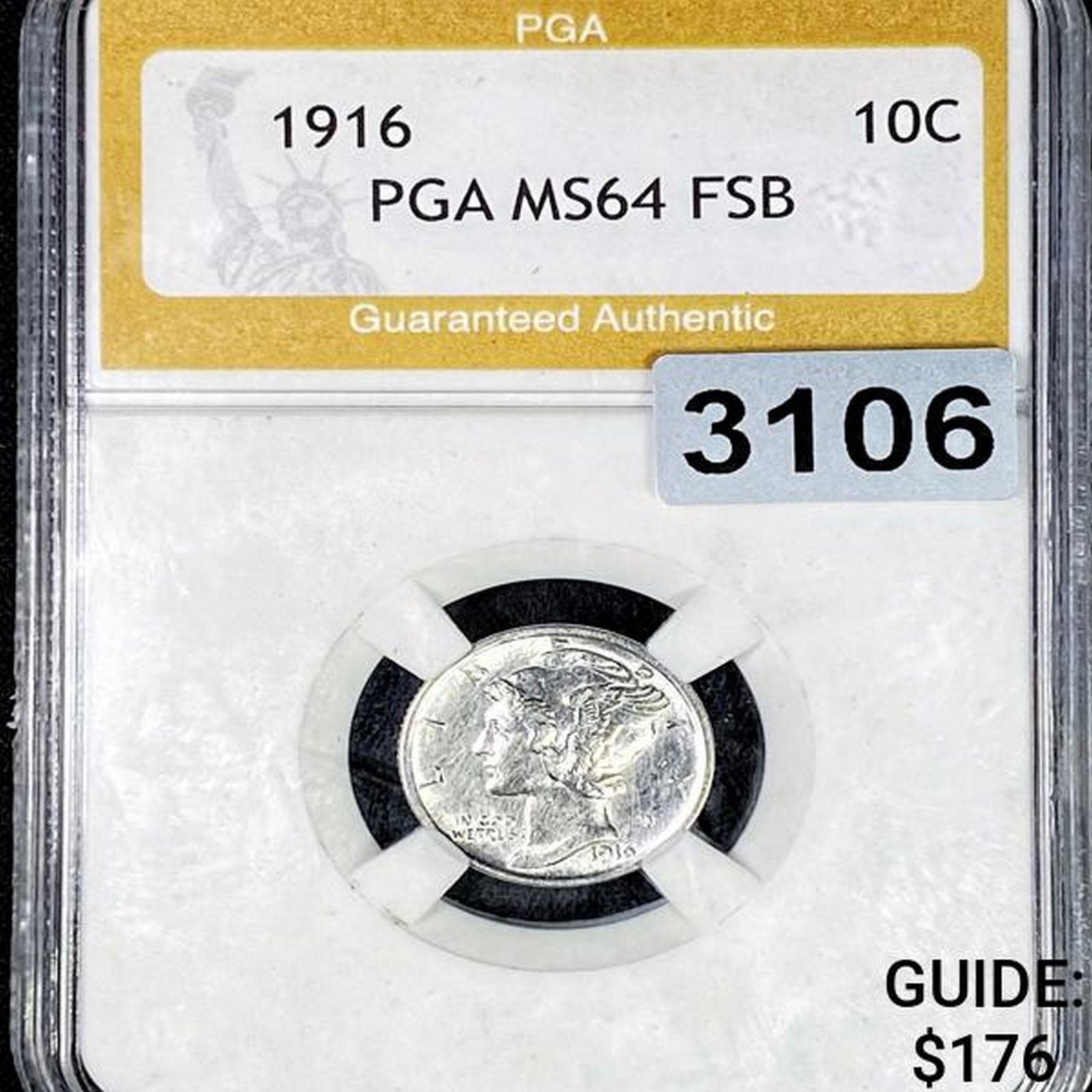 1916 Mercury Dime PGA - MS64FSB (1 of 2)