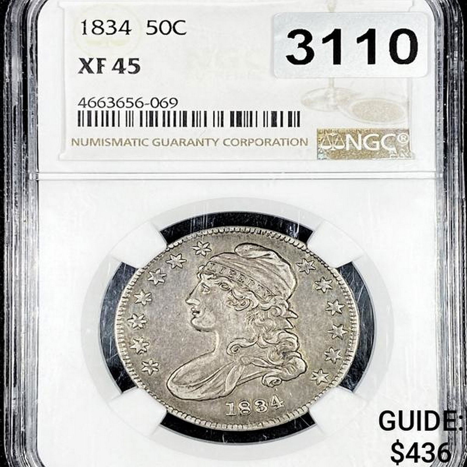 1834 Capped Bust Half Dollar NGC - XF45 (1 of 2)