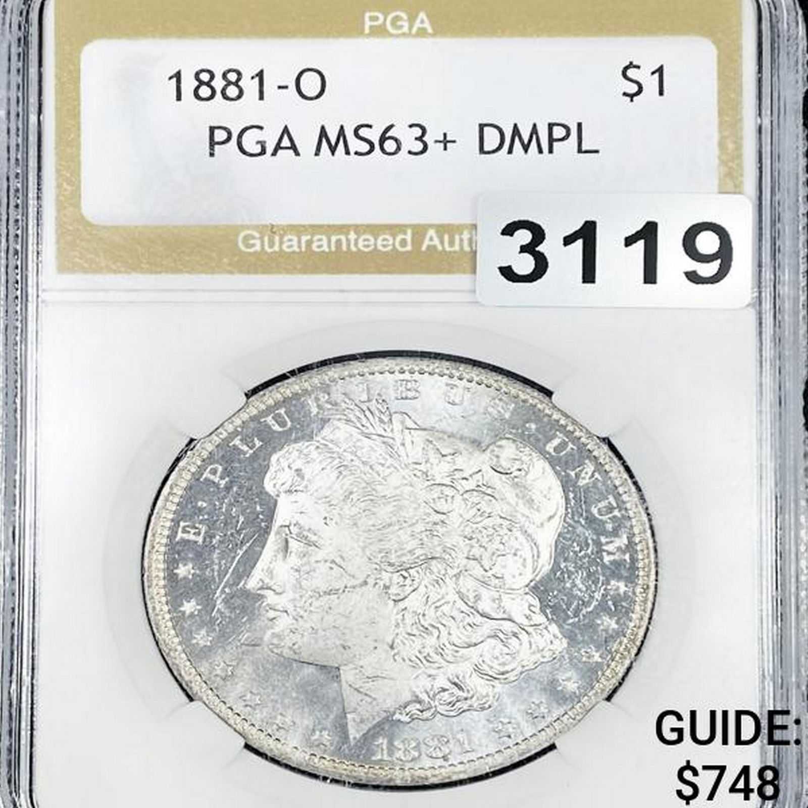 1881-O Morgan Silver Dollar PGA - MS63+ DMPL (1 of 2)