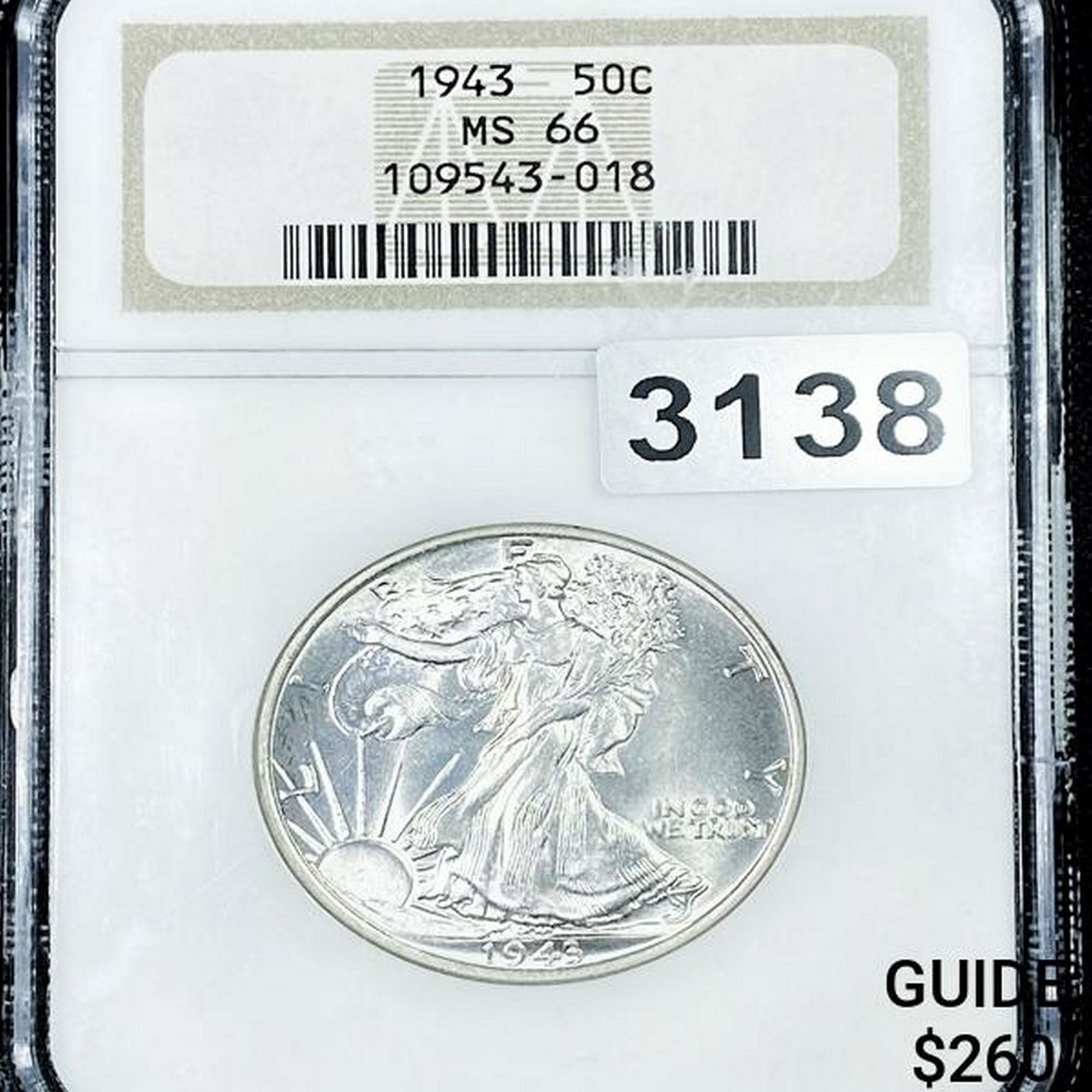 1943 Walking Liberty Half Dollar NGC - MS66 (1 of 2)