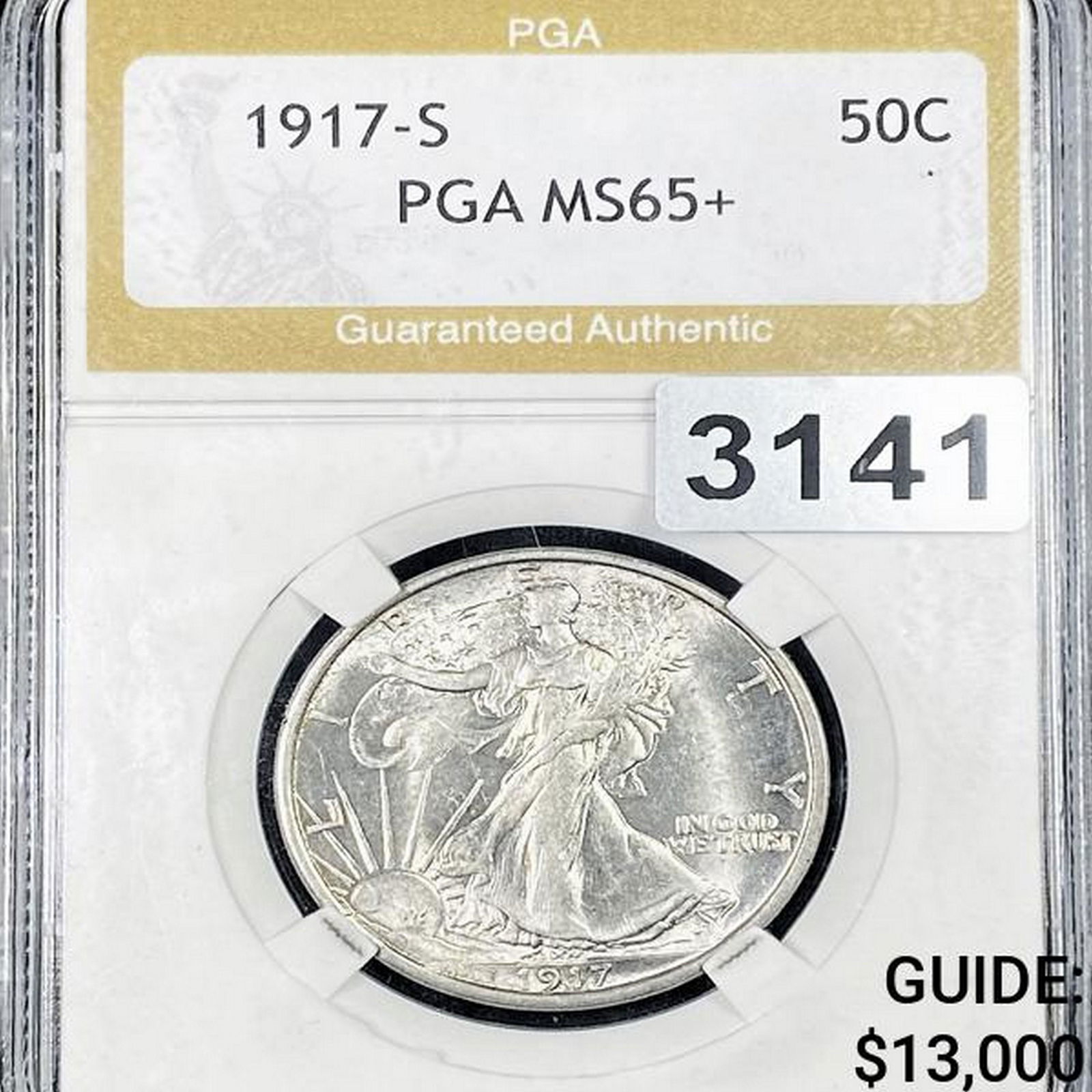 1917-W Walking Liberty Half Dollar PGA - MS65+ (1 of 2)