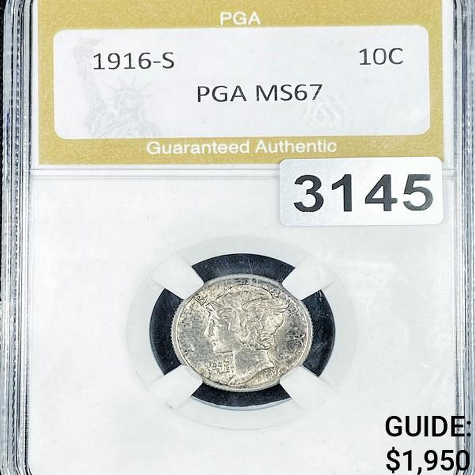 1916-S Mercury Dime PGA - MS67 (1 of 2)
