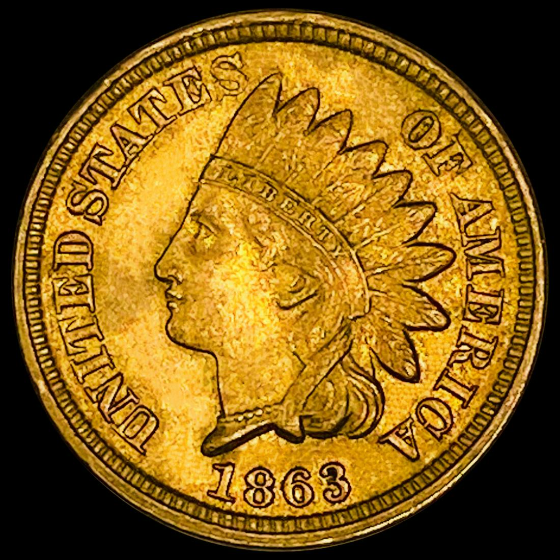 1863 Indian Head Cent CLOSELY UNCIRCULATED (1 of 2)