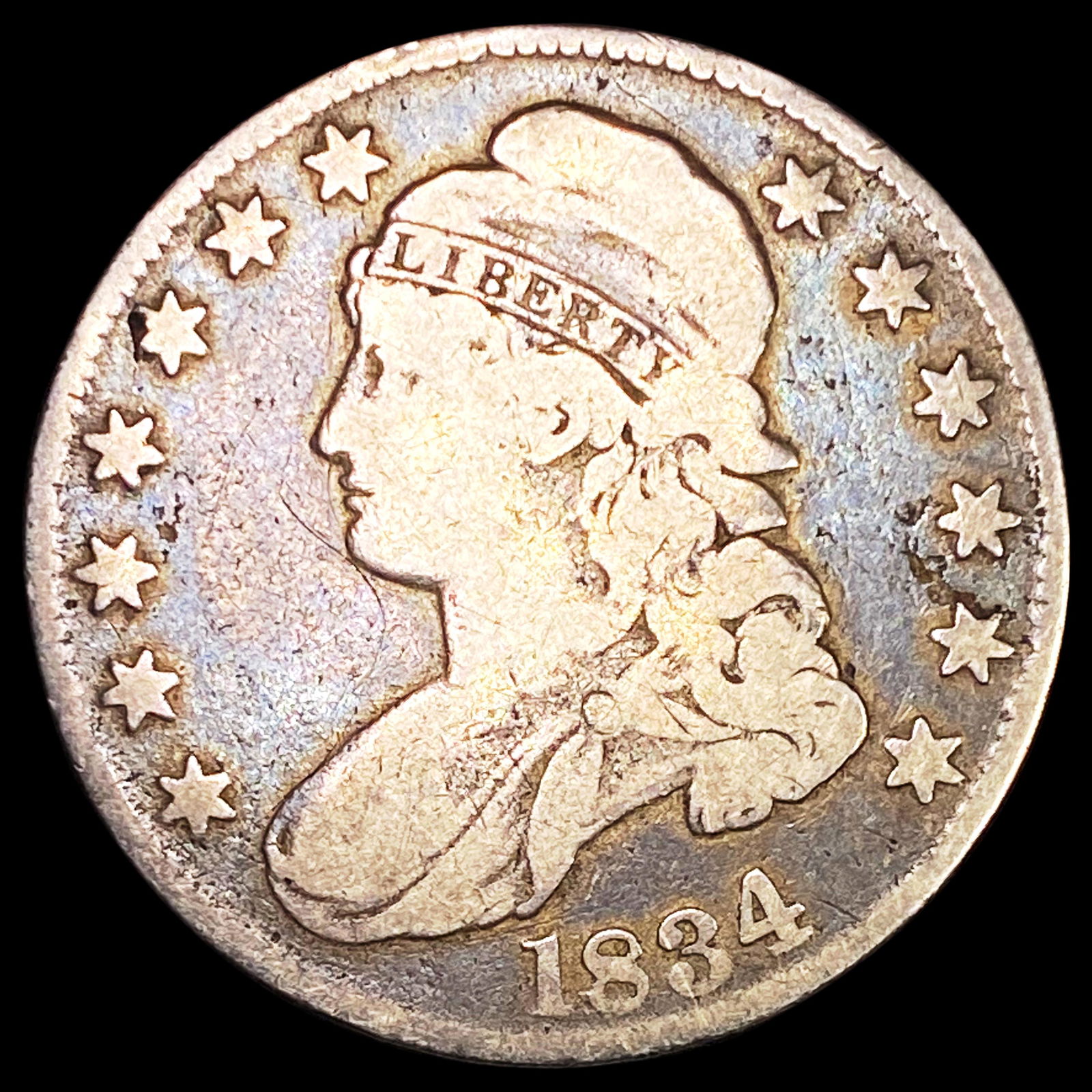 1834 Capped Bust Half Dollar NICELY CIRCULATED (1 of 2)