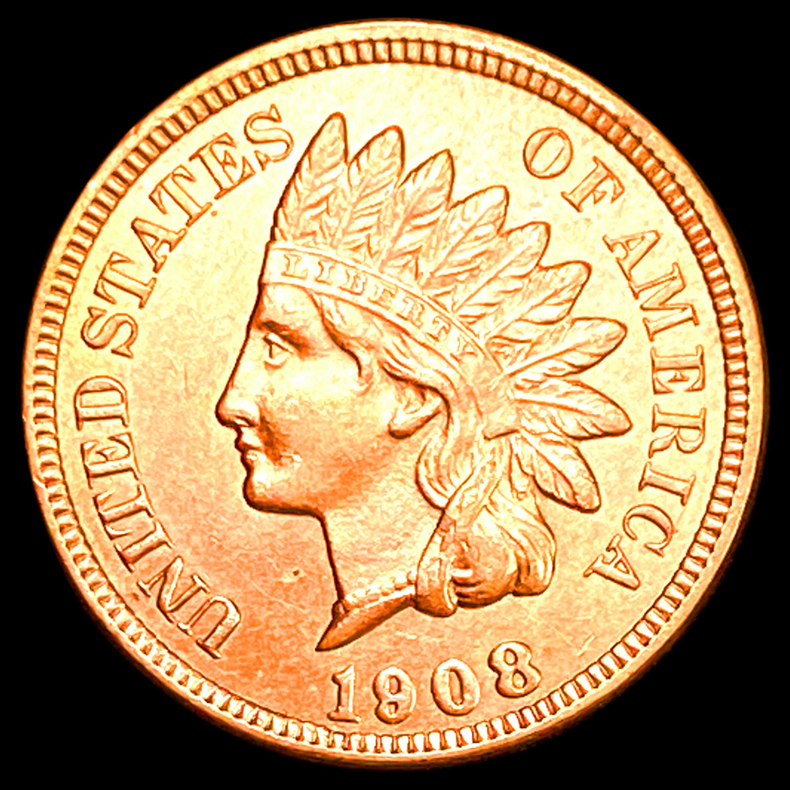 1908 Indian Head Cent UNCIRCULATED (1 of 2)
