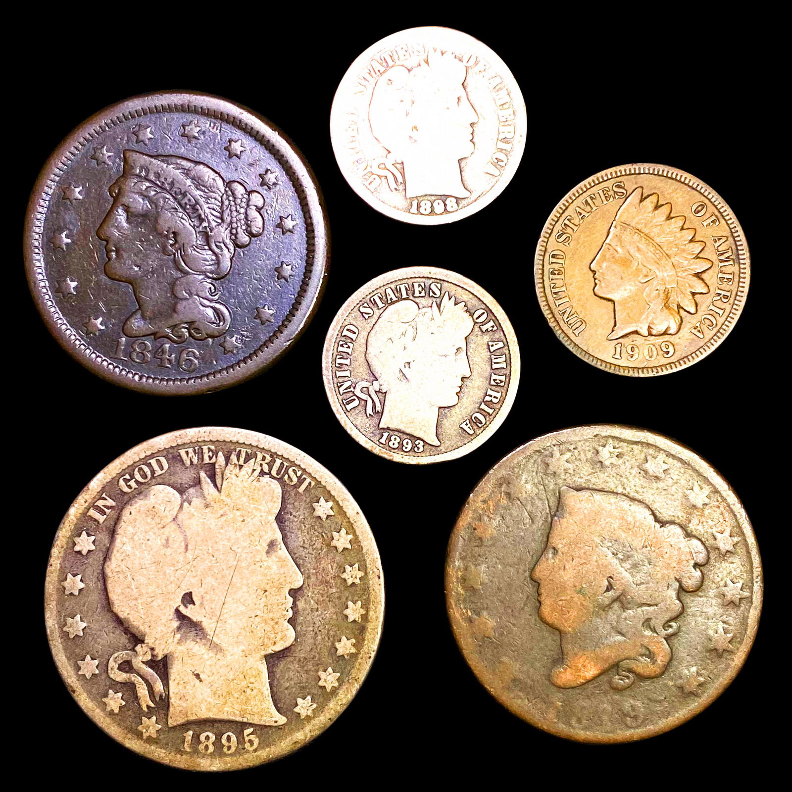 6 Misc Coins ABOUT UNCIRCULATED (1 of 2)
