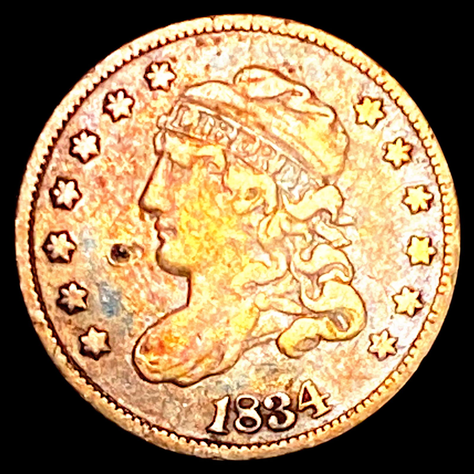 1834 Capped Bust Half Dime NICELY CIRCULATED (1 of 2)