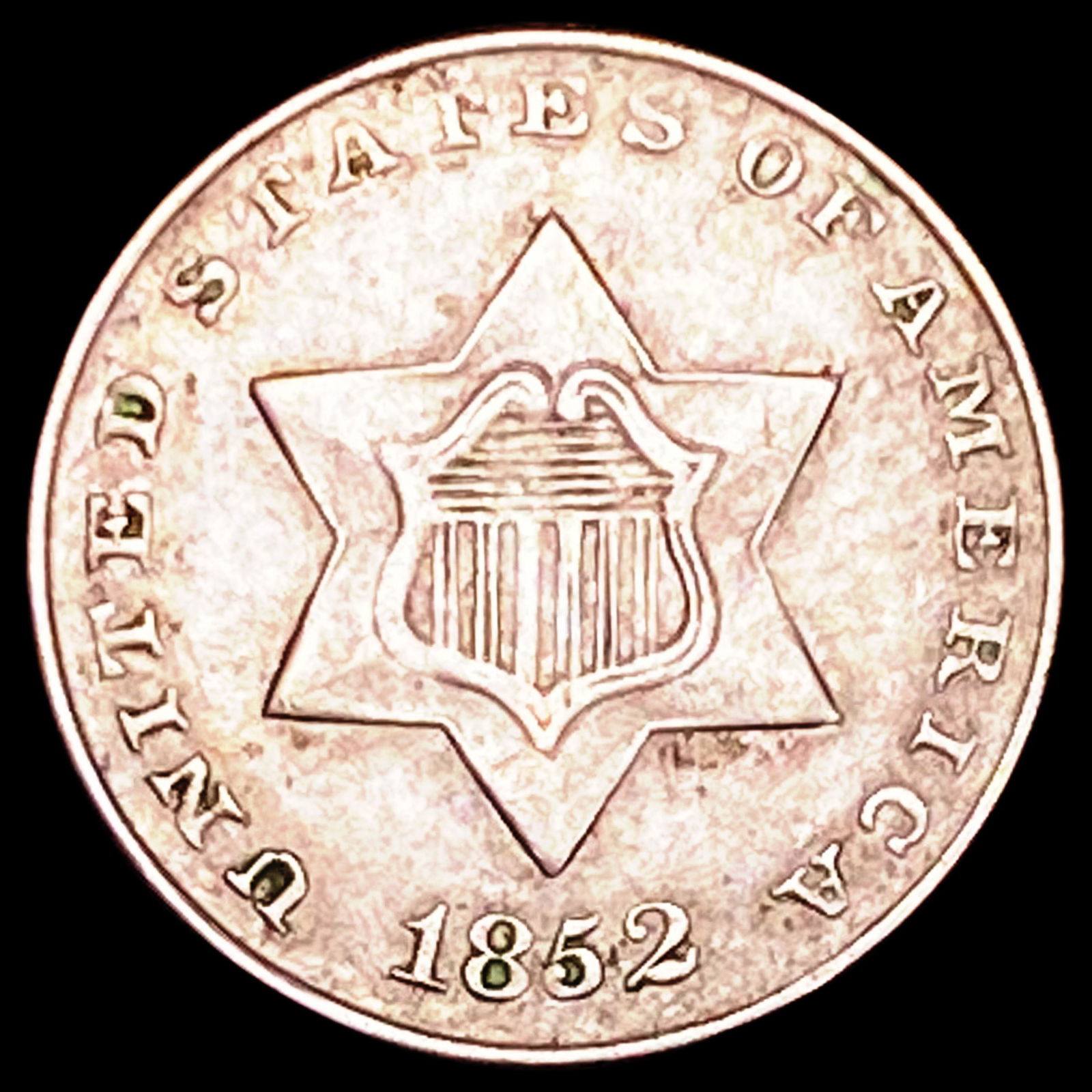 1852 Silver Three Cent UNCIRCULATED (1 of 2)