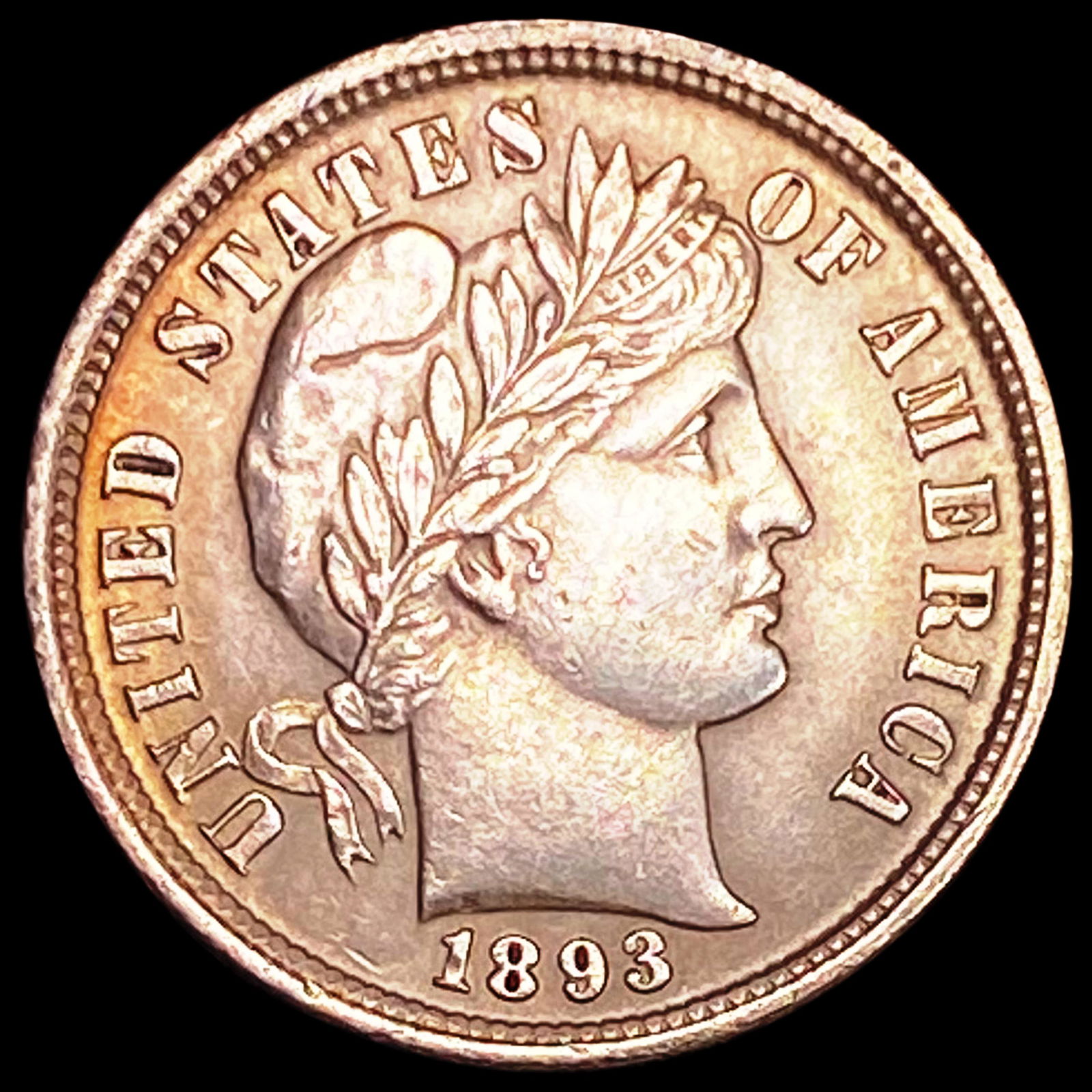 1893 Barber Dime CLOSELY UNCIRCULATED (1 of 2)