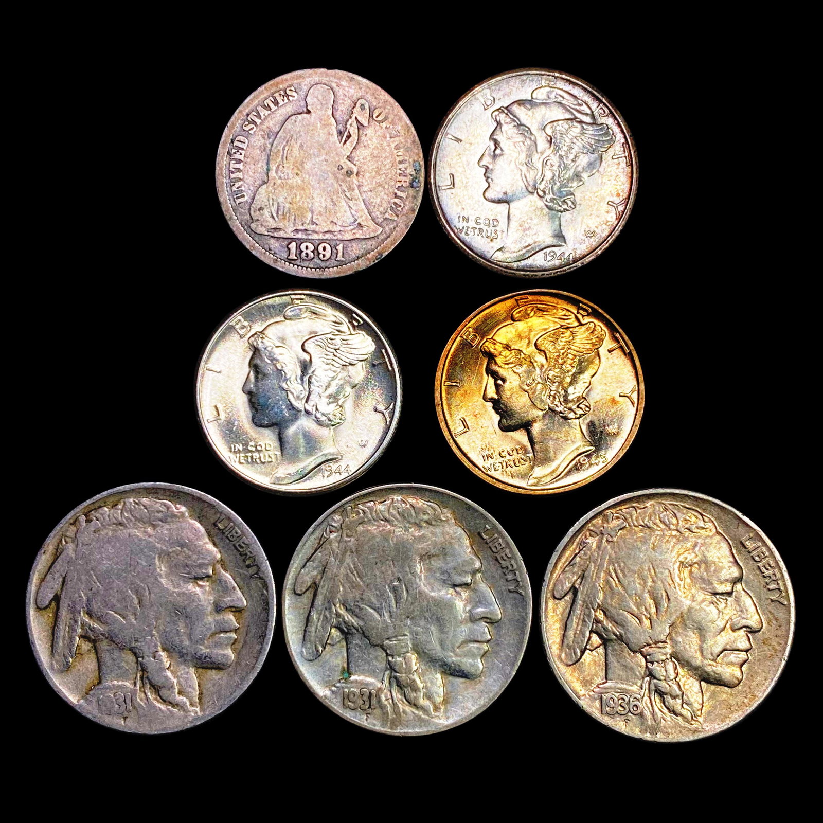 x7 Misc Coins CLOSELY UNCIRCULATED (1 of 2)