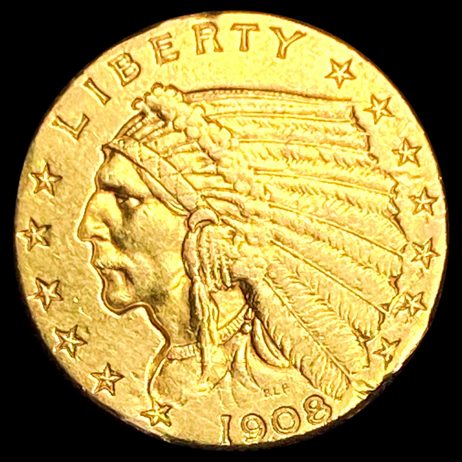 1908 $2.50 Gold Quarter Eagle LIGHTLY CIRCULATED (1 of 2)