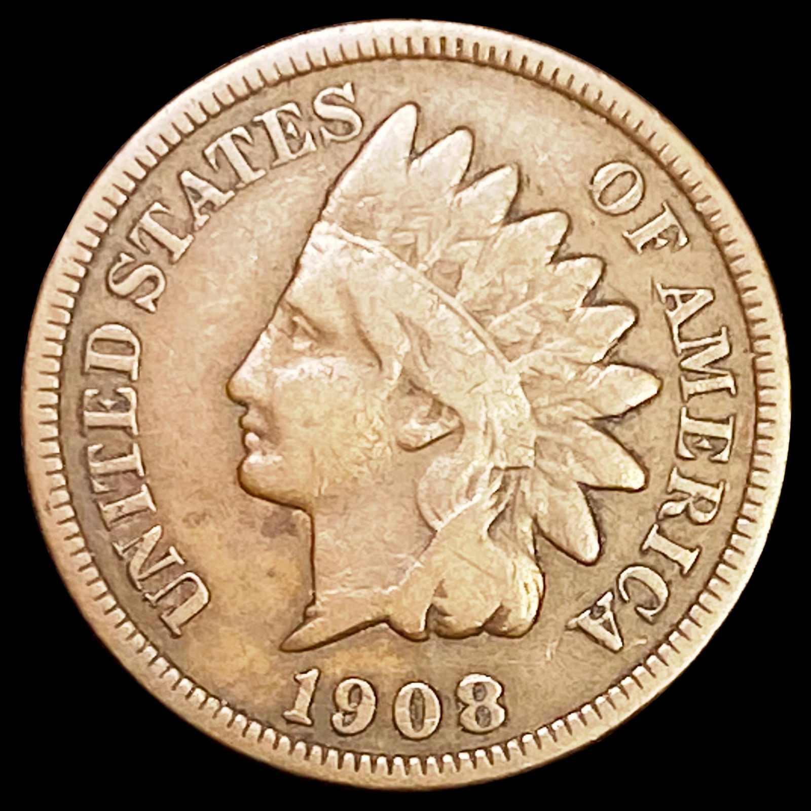 1908-S Indian Head Cent LIGHTLY CIRCULATED (1 of 2)