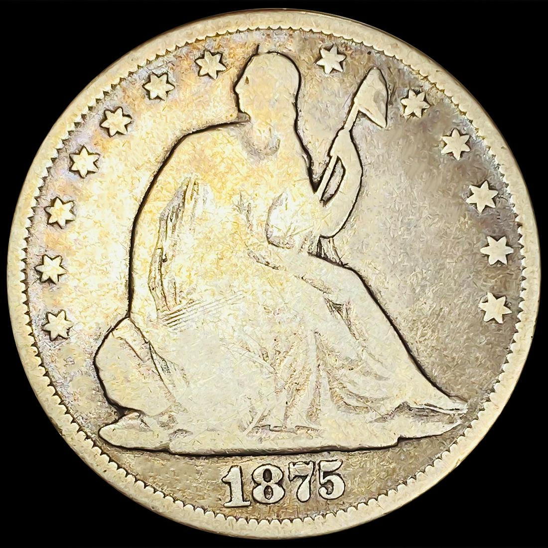 1875-CC Seated Liberty Half Dollar NICELY (1 of 2)