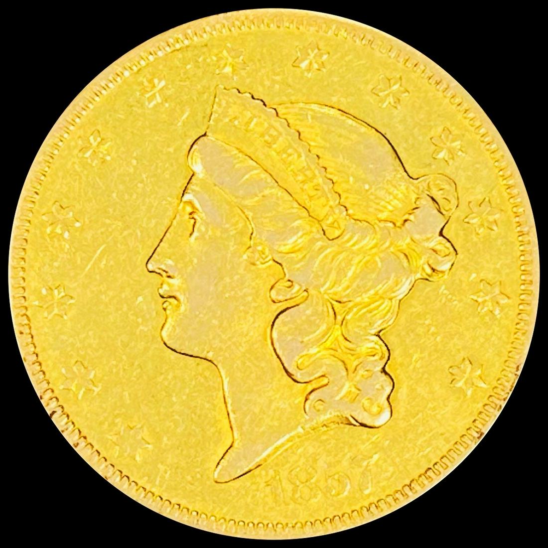 1857 $20 Gold Double Eagle UNCIRCULATED (1 of 2)