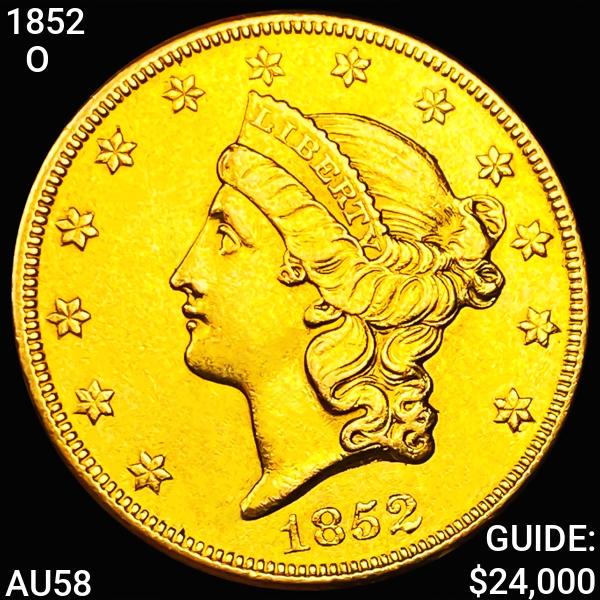 1852-O $20 Gold Double Eagle CHOICE AU (1 of 2)