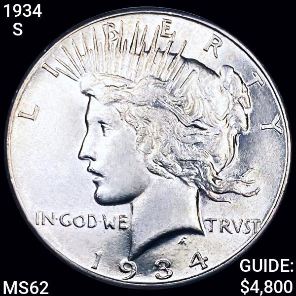 1934-S Peace Silver Dollar UNCIRCULATED (1 of 2)