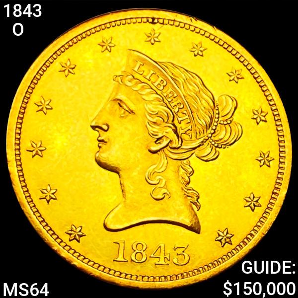 1843-O $10 Gold Eagle CHOICE BU (1 of 2)