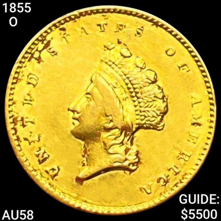 1855-O Rare Gold Dollar CHOICE AU (1 of 2)
