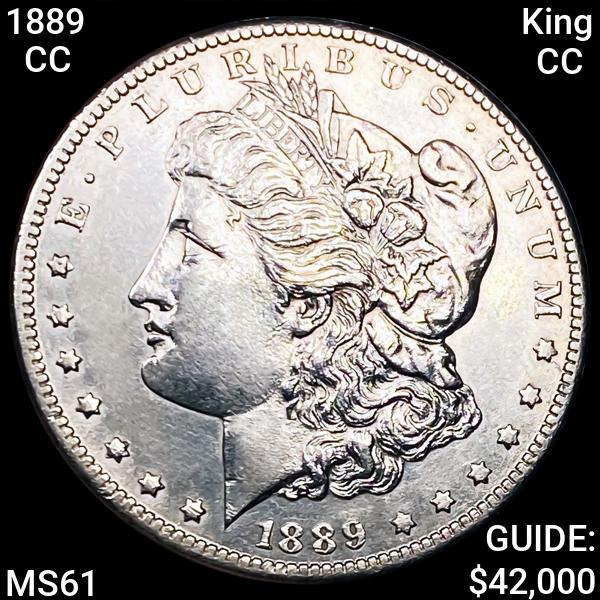 1889-CC King CC Morgan Silver Dollar UNCIRCULATED (1 of 2)