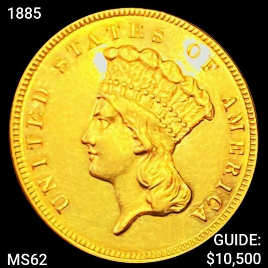 1885 $3 Gold Piece UNCIRCULATED (1 of 2)