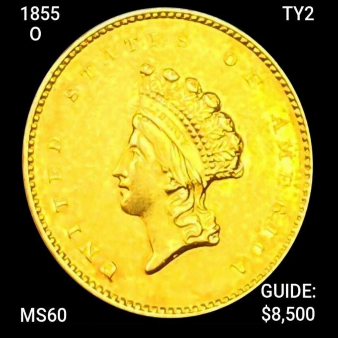 1855-O TY2 Rare Gold Dollar UNCIRCULATED (1 of 2)