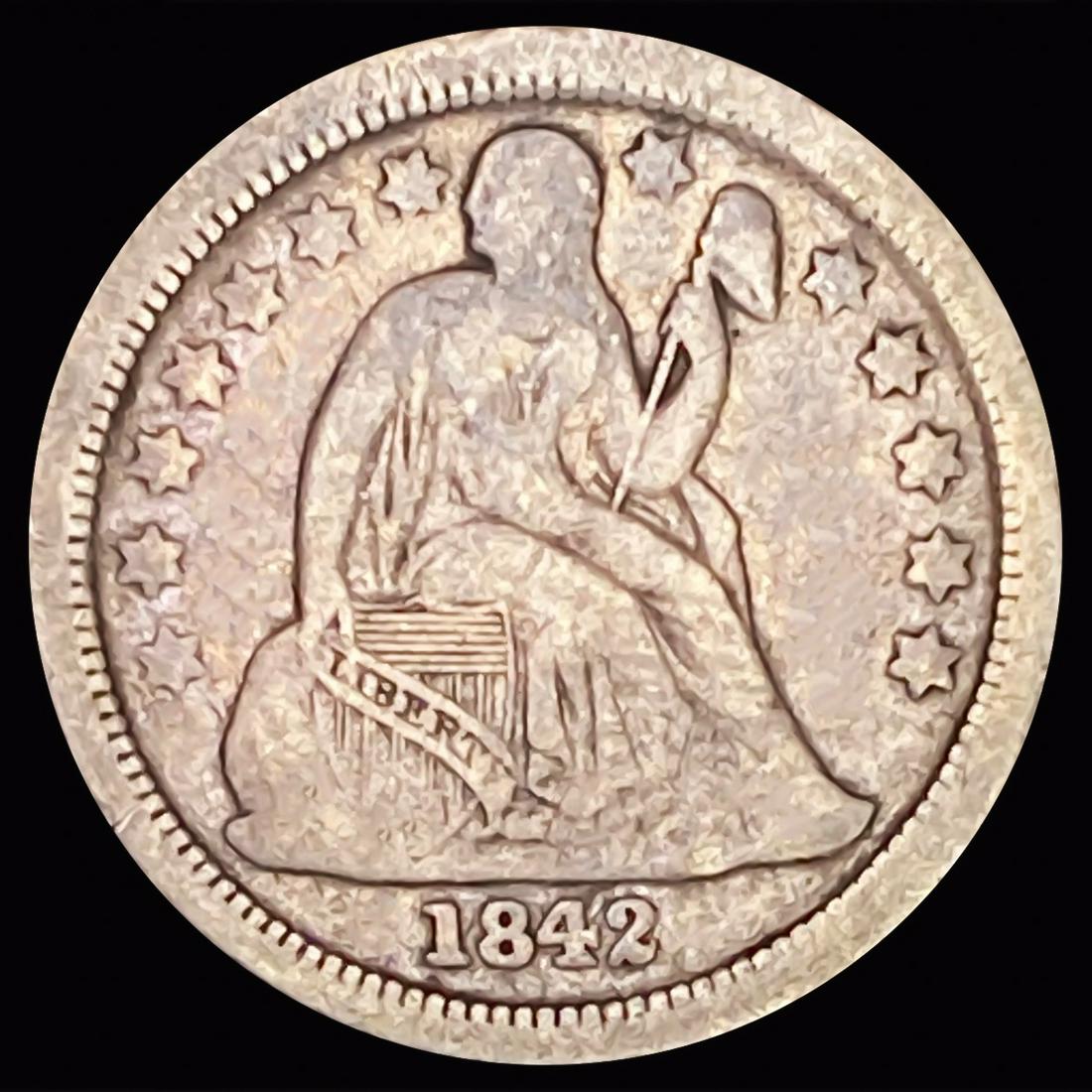 1842 Seated Liberty Dime LIGHTLY CIRCULATED (1 of 2)