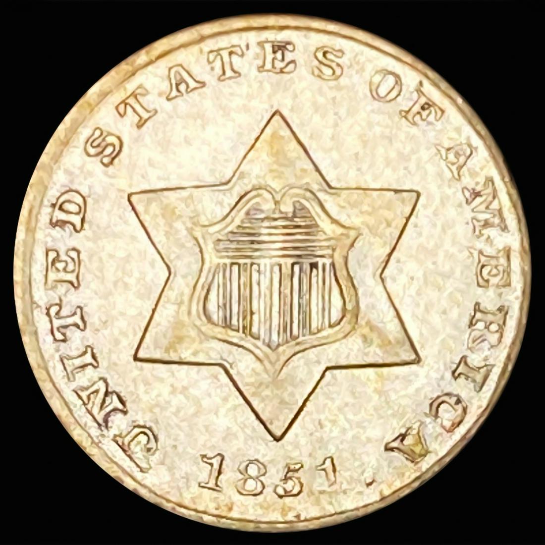 1851 Silver Three Cent UNCIRCULATED (1 of 2)