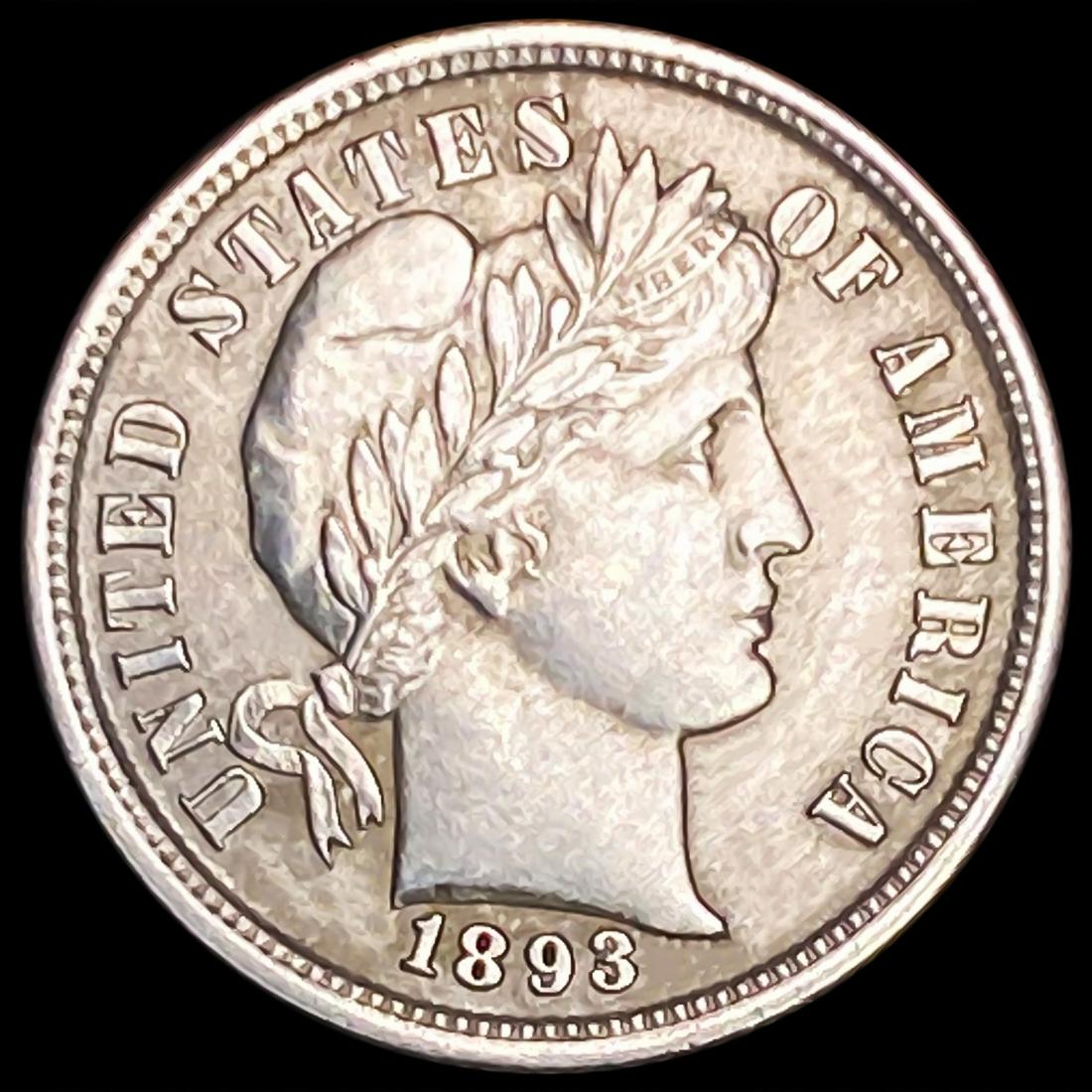 1893 Barber Dime NEARLY UNCIRCULATED (1 of 2)