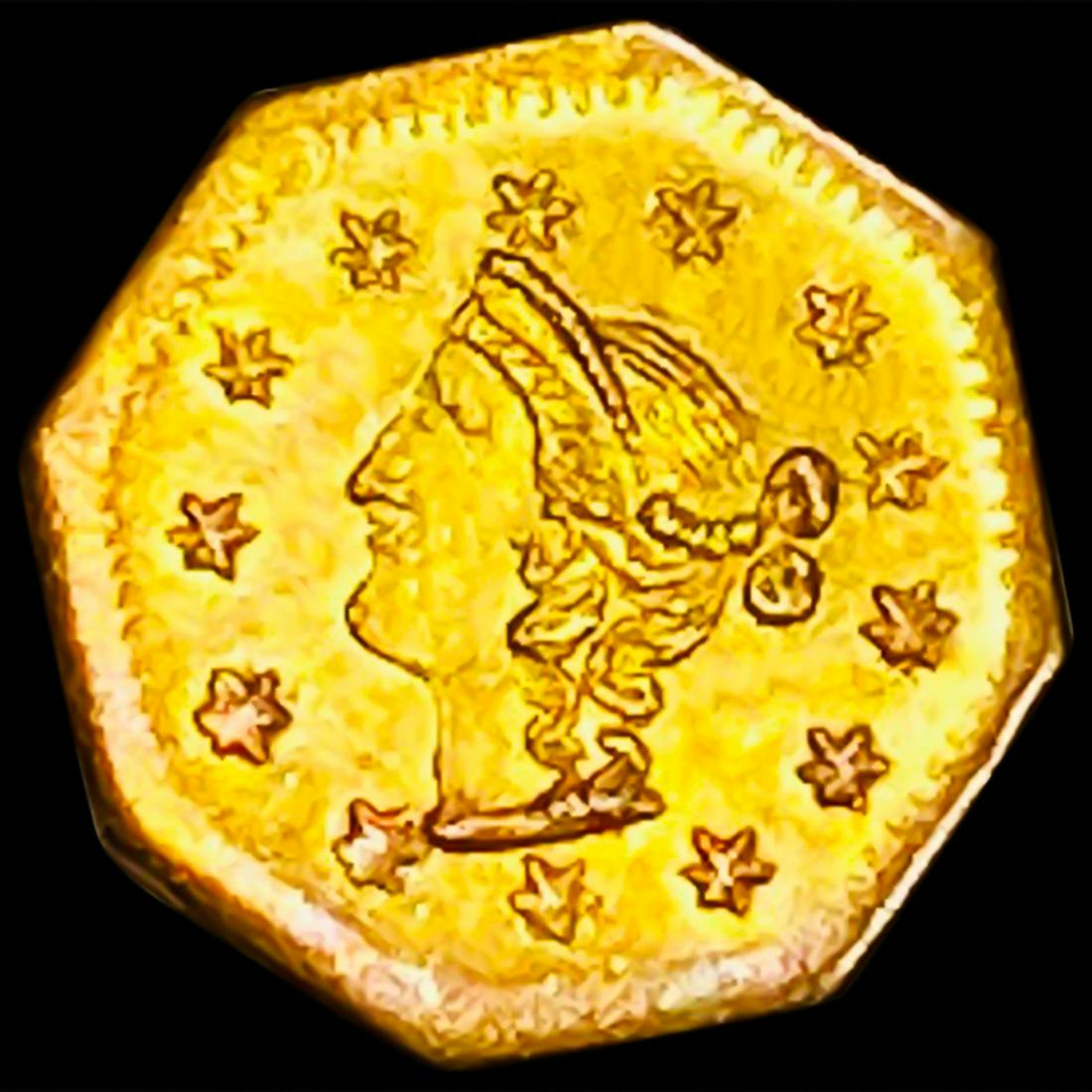 1870 Octagon Liberty Gold 1/4 Dollar UNCIRCULATED (1 of 2)