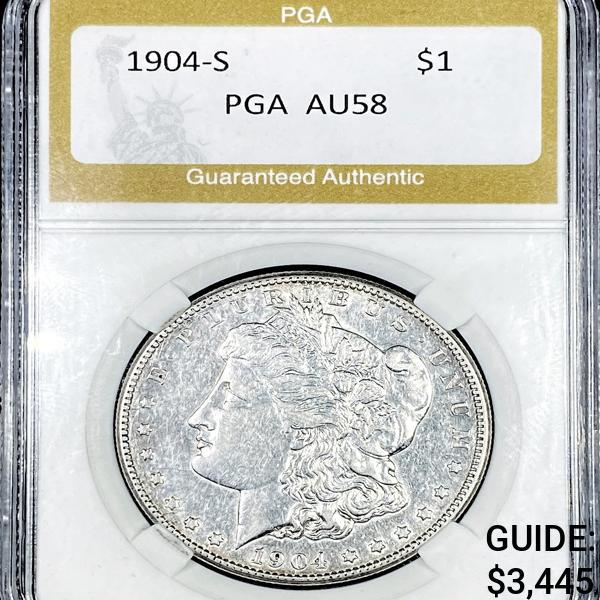 1904-S Morgan Silver Dollar PGA - AU58 (1 of 2)