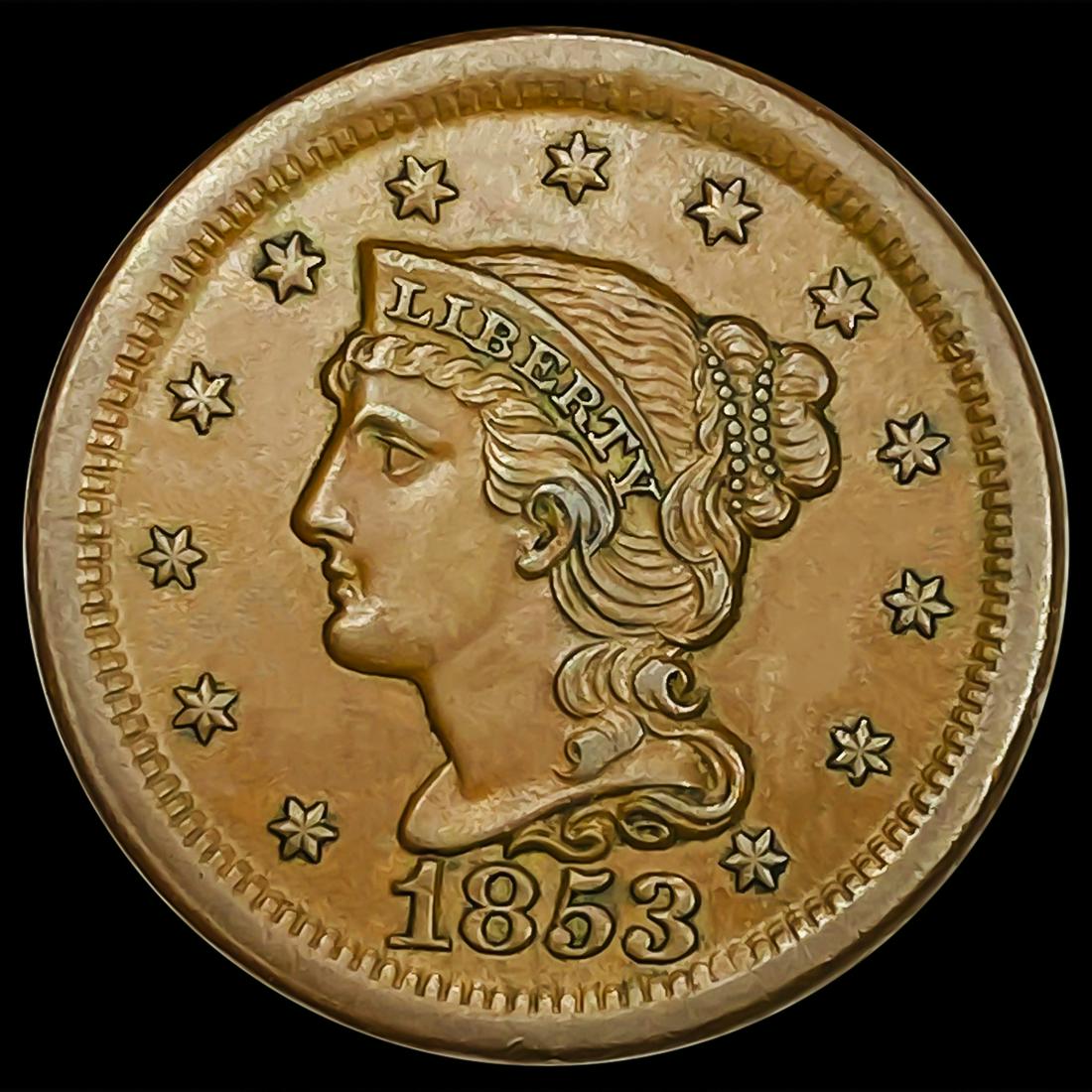 1853 Braided Hair Large Cent UNCIRCULATED (1 of 2)