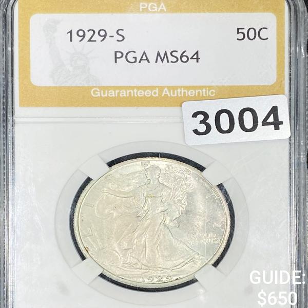 1929-S Walking Liberty Half Dollar PGA - MS64 (1 of 2)